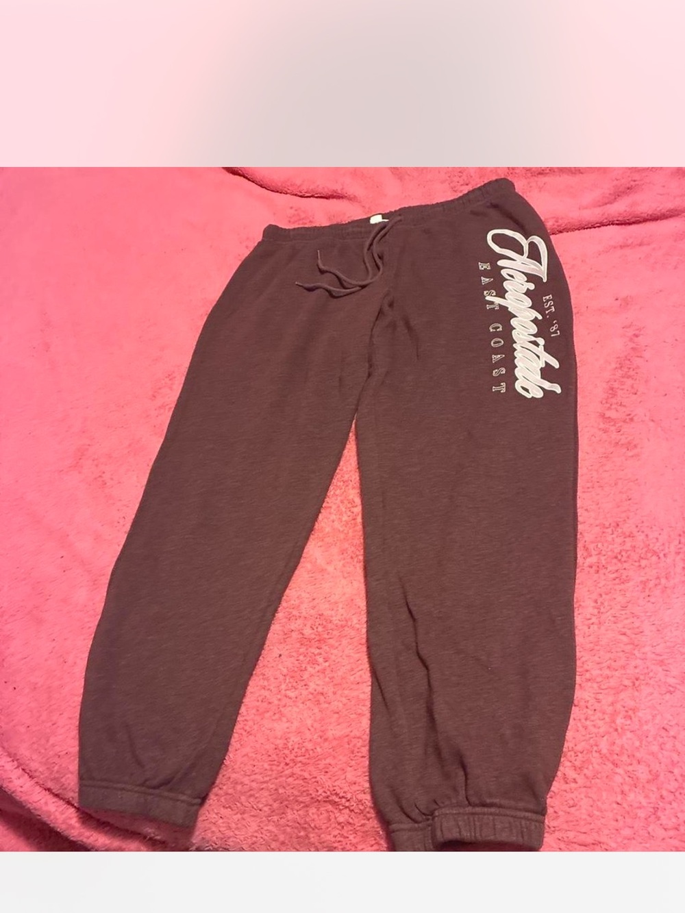 Aeropostale Dark Brown Women's Jogger Sweatpants with Side Script